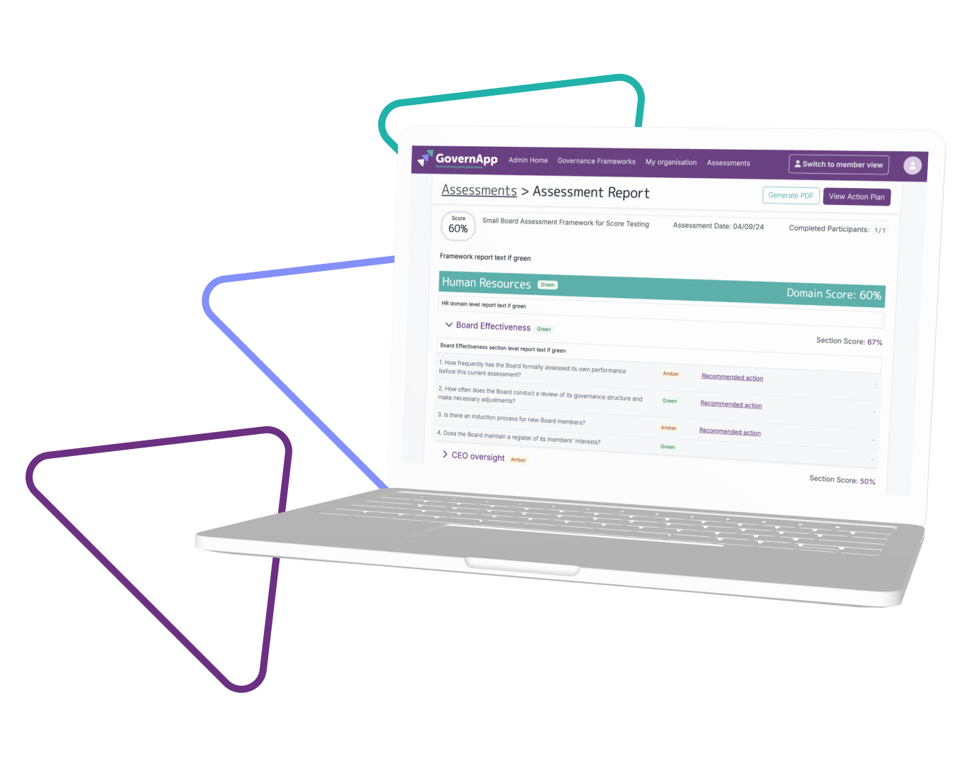 GovernApp Laptop Mockup